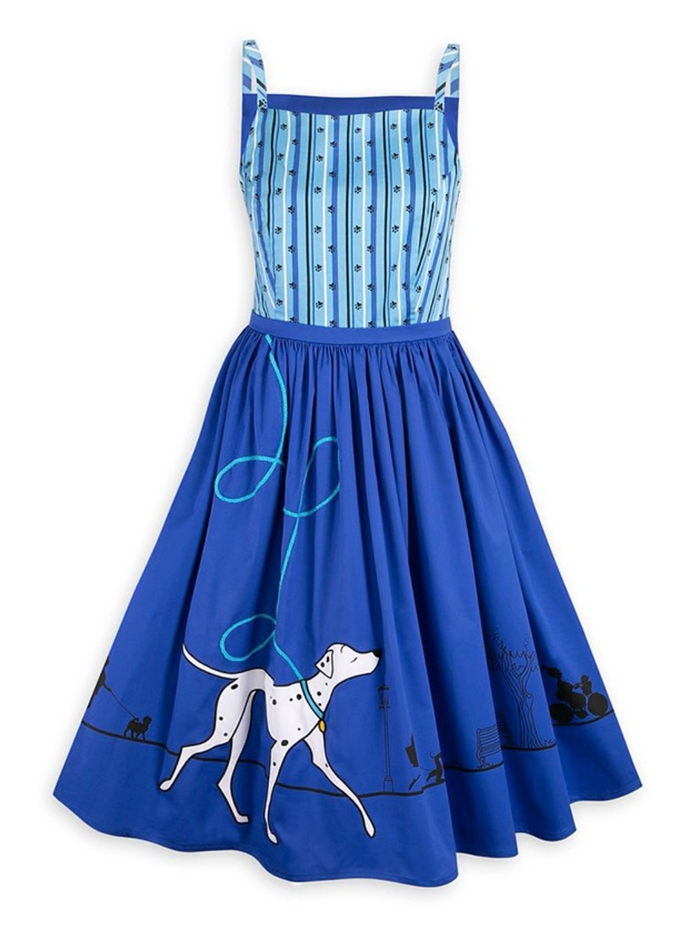 Disney Parks Dress Shop 101 Dalmatians Perdita Dress Pockets Blue  Sz small